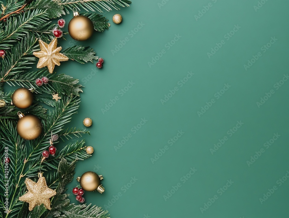 Christmas New Year background. Festive Xmas composition Christmas New Year background. Festive Xmas composition