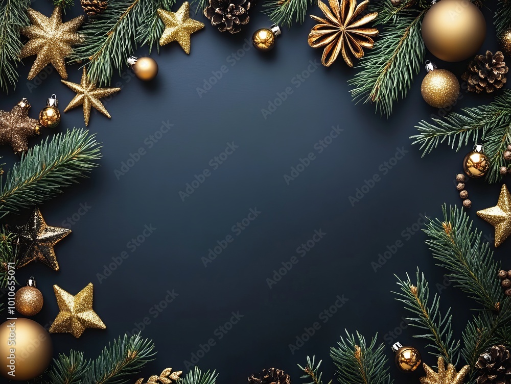 Christmas New Year background. Festive Xmas composition Christmas New Year background. Festive Xmas composition