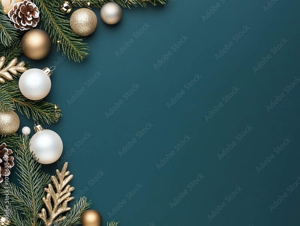 Christmas New Year background. Festive Xmas composition Christmas New Year background. Festive Xmas composition