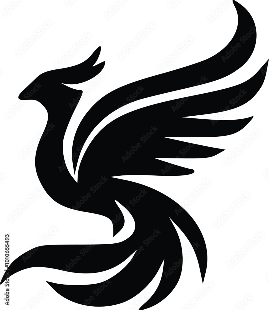 Fototapeta premium Unique phoenix icon