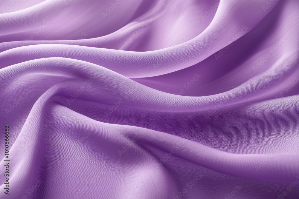 Obraz premium A close-up view of soft, flowing purple fabric, showcasing its texture and gentle waves.