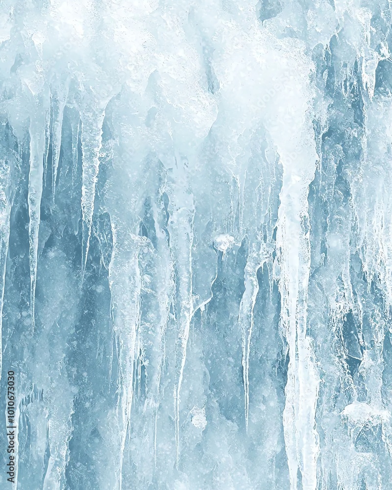 close-up view of a frozen waterfall, showcasing the stunning formations and textures created by ice, devoid of any branding elements or logos close-up view of a frozen waterfall, showcasing the stunning formations and textures created by ice, devoid of any branding elements or logos