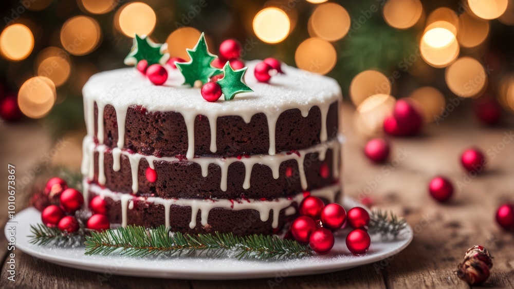 christmas cake with candles christmas cake with candles