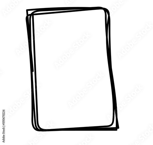 Hand drawn square frames in sketchy style. Doodle frames. Black frame hand drawn on white background. Rectangle frame line. empty black boxes. Rubber square stamp. vector illustration