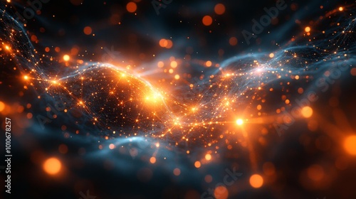 Abstract Network of Digital Particles Generative AI