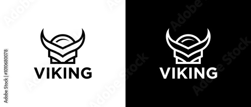Minimal Viking Armor Helmet logo design, for Boat Ship, Cross Fit, Gym, Game Club, Sport