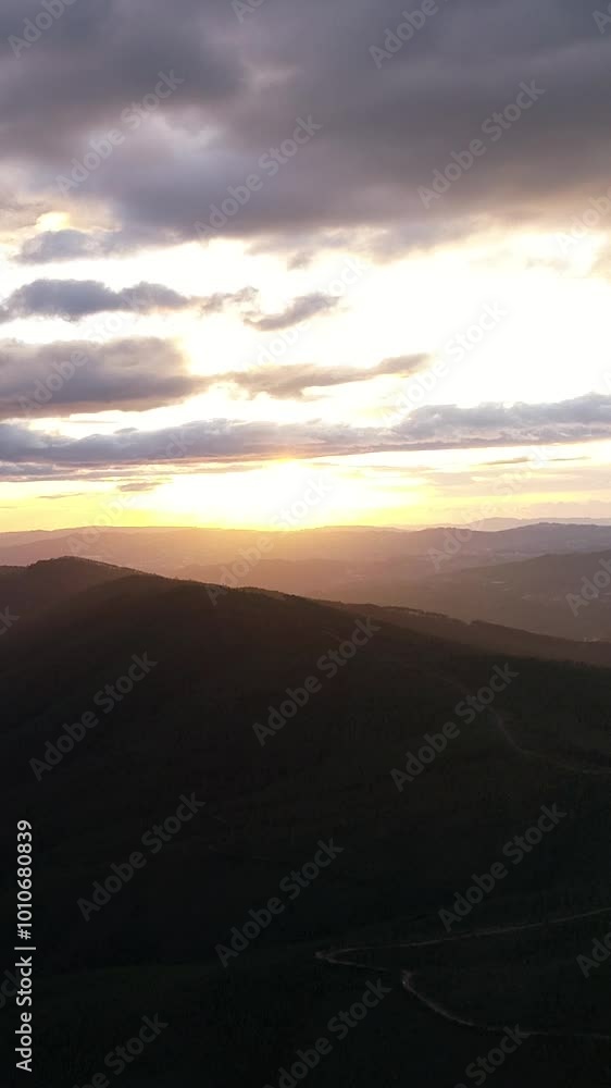 Mountain clouds at Sunset Vertical Video Mountain clouds at Sunset Vertical Video