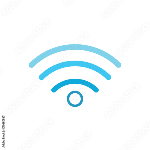 wifi line icon isolated on white background