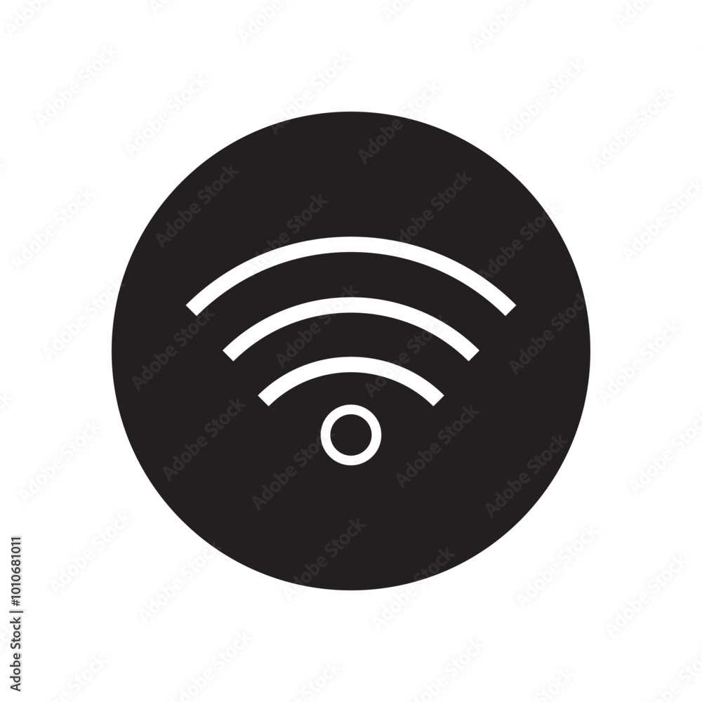Wifi Icon Black vector symbol illustration. wireless internet sign Wifi Icon Black vector symbol illustration. wireless internet sign