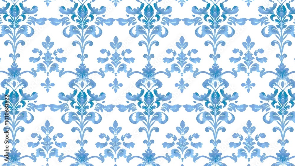 Blue damask ornament pattern background. Classical luxury old-fashioned ornament. Exquisite floral baroque template. Blue damask ornament pattern background. Classical luxury old-fashioned ornament. Exquisite floral baroque template.