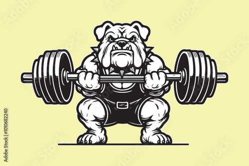 wolf body builder sports mascot