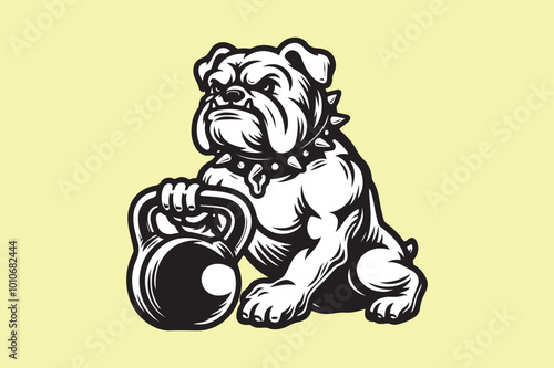 wolf body builder sports mascot