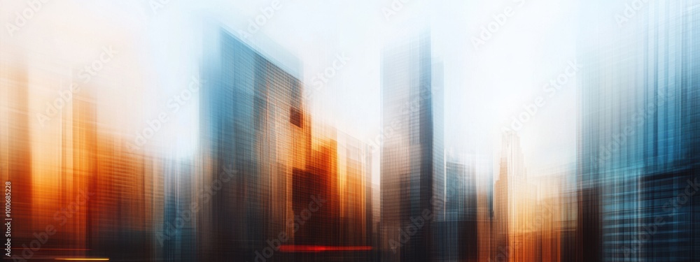 Abstract interpretation of a downtown cityscape with no detail, just shapes. Abstract interpretation of a downtown cityscape with no detail, just shapes.