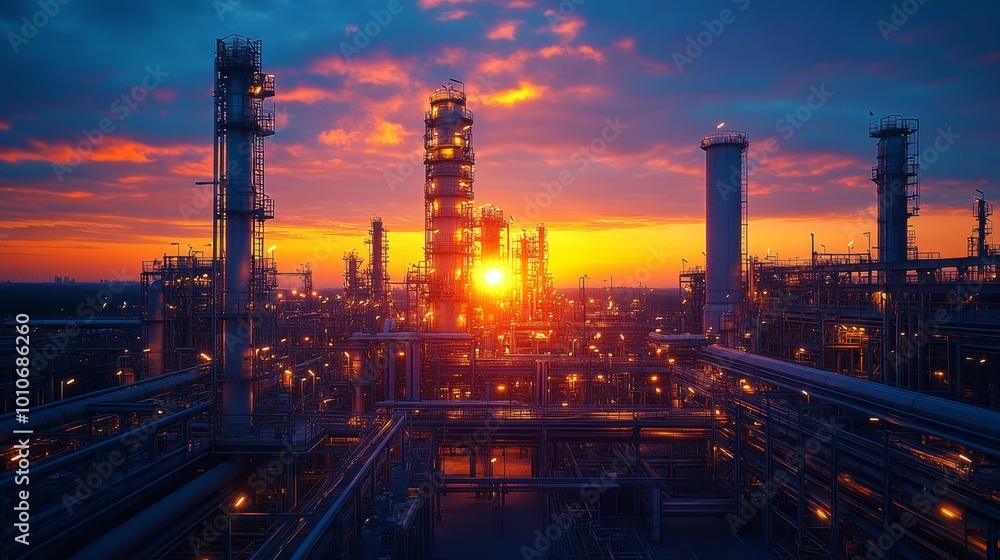Industrial Refinery at Sunset Generative AI Industrial Refinery at Sunset Generative AI