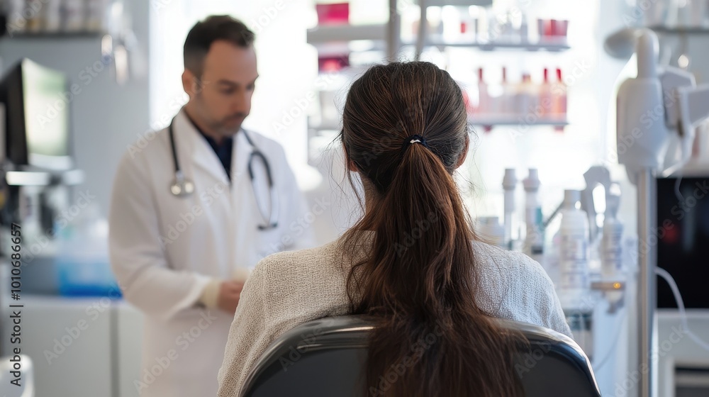 Patient Consultation with Doctor in Medical Clinic Patient Consultation with Doctor in Medical Clinic