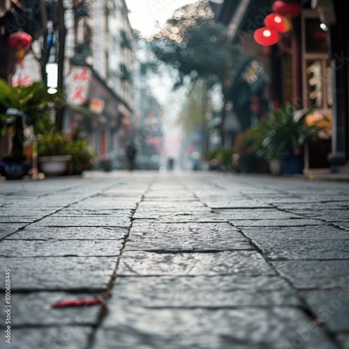 Paving slabs on a blurred background.