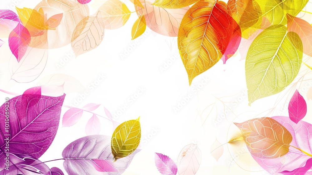 nature background foliage with watercolor style nature background foliage with watercolor style