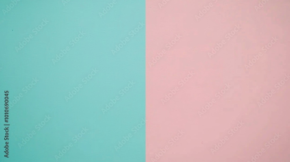 Split pastel wall with turquoise and pink colors Split pastel wall with turquoise and pink colors
