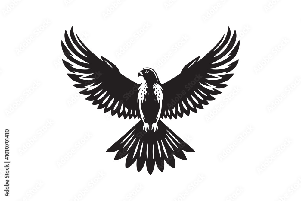 Fototapeta premium Falcon Silhouette vector illustration, Falcon Silhouette vector 