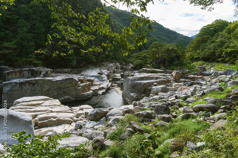Φωτογραφία 長野県・寝覚の床／木曽川の景勝地