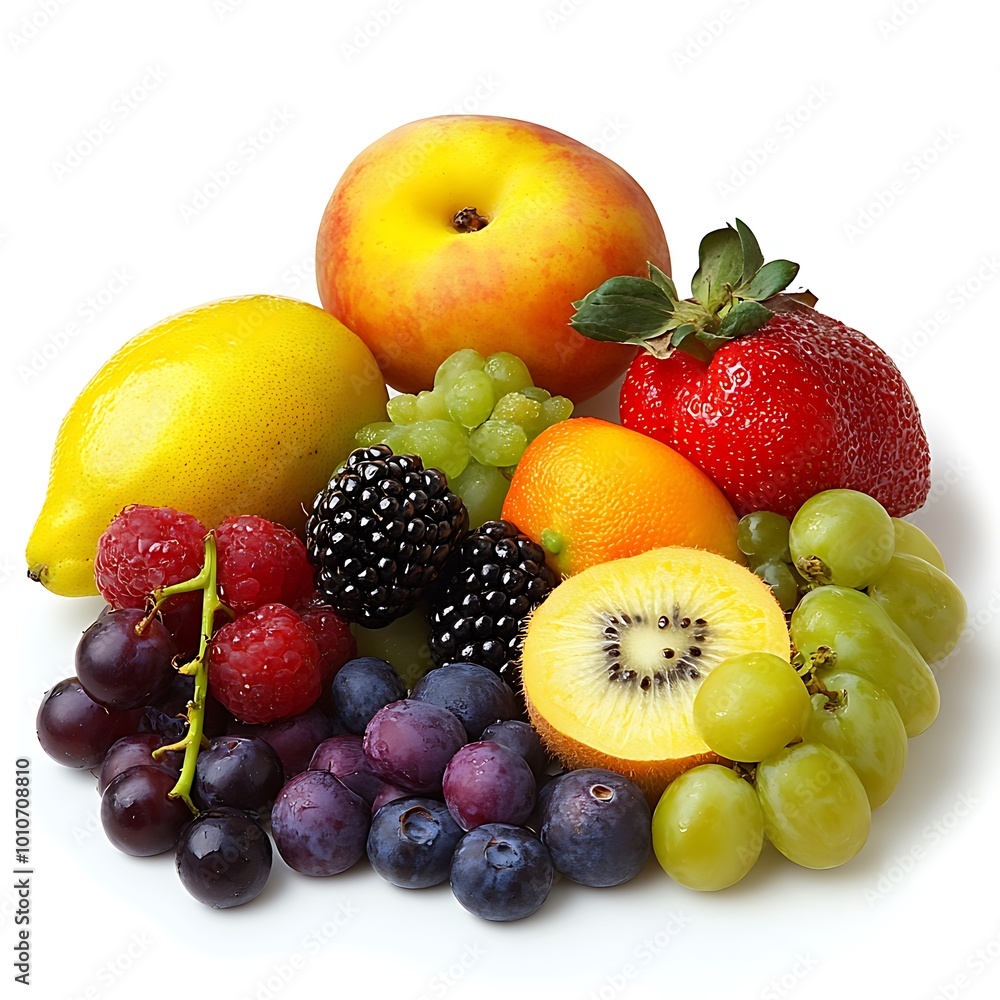 Artistic Presentation of Fresh Mixed Fruits in Stunning Display image Artistic Presentation of Fresh Mixed Fruits in Stunning Display image