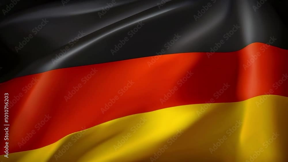 Beautiful waving German Flag in the Wind, Germany national flag waving in Beautiful waving German Flag in the Wind, Germany national flag waving in