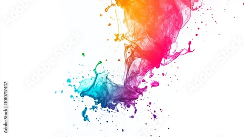 Vibrant Liquid Color Splash Abstract Art Background