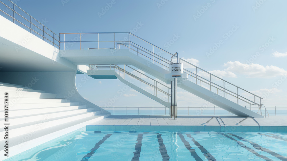Water slide lifeguard station for monitoring and ensuring rider safety Water slide lifeguard station for monitoring and ensuring rider safety