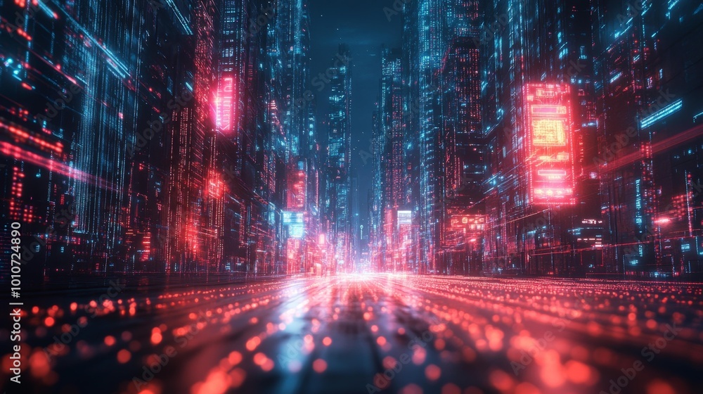 Futuristic Cyber Cityscape Generative AI Futuristic Cyber Cityscape Generative AI