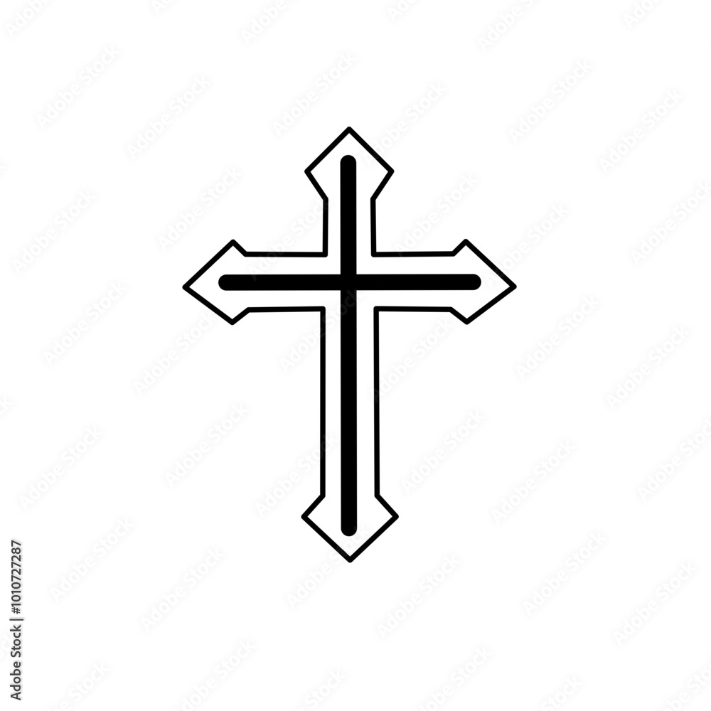 Christian Cross, Collection of different cross vector icons Christian Cross, Collection of different cross vector icons