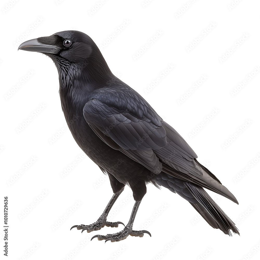 Fototapeta premium Carrion Crow isolated on transparent or white background