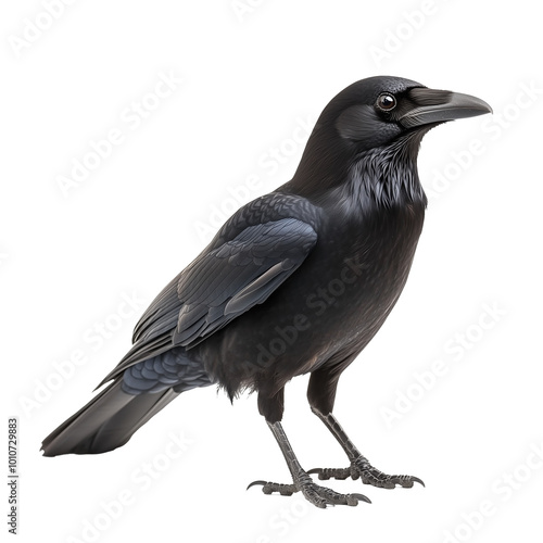 Carrion Crow isolated on transparent or white background