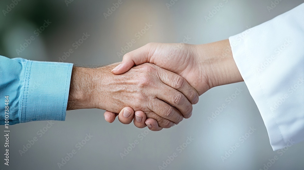 Two hands shaking in a professional agreement or partnership. Two hands shaking in a professional agreement or partnership.