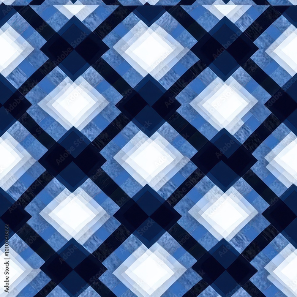 A geometric pattern featuring blue and white squares arranged in a diamond layout against a dark blue background. A geometric pattern featuring blue and white squares arranged in a diamond layout against a dark blue background.