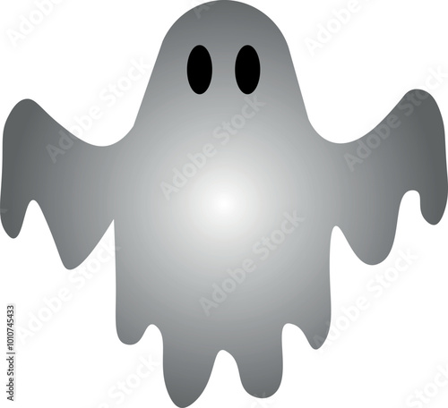 Little halloween ghost, for designer backgrounds, textures, prints