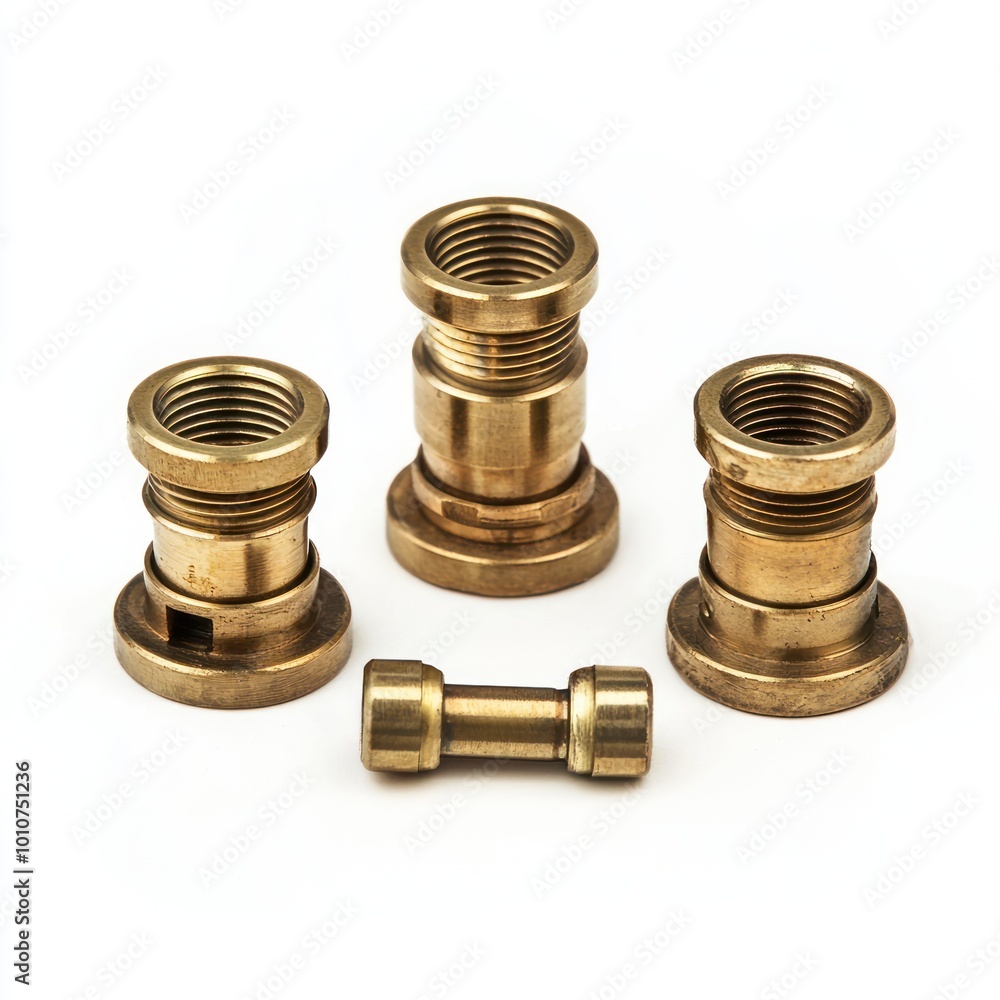 Brass fittings or hardware. isolated on white background. Brass fittings or hardware. isolated on white background.