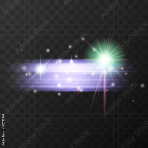 Stars, space, light effects, line, glare, explosion, sparkle, solar flare