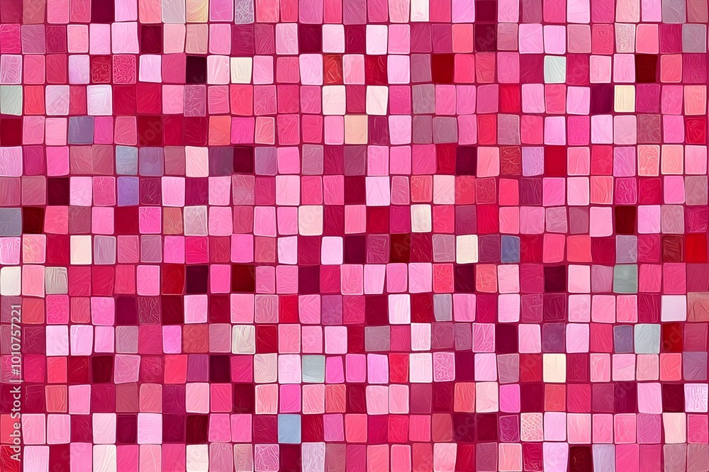 Pink Mosaic Vector Background. Generative AI Pink Mosaic Vector Background. Generative AI