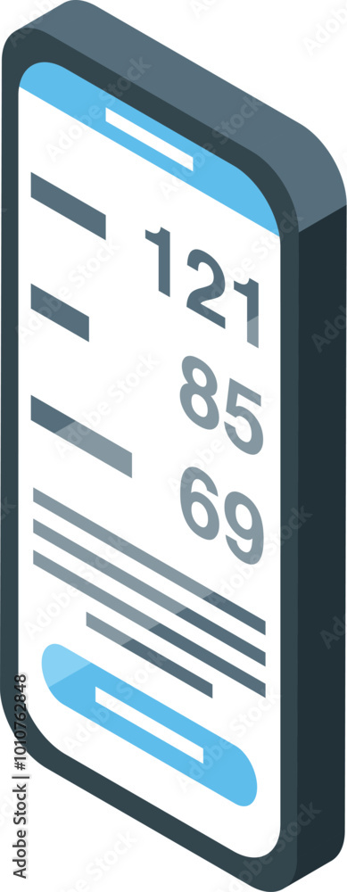 Φωτογραφία Smartphone showing blood pressure monitoring app with systolic, diastolic pressu