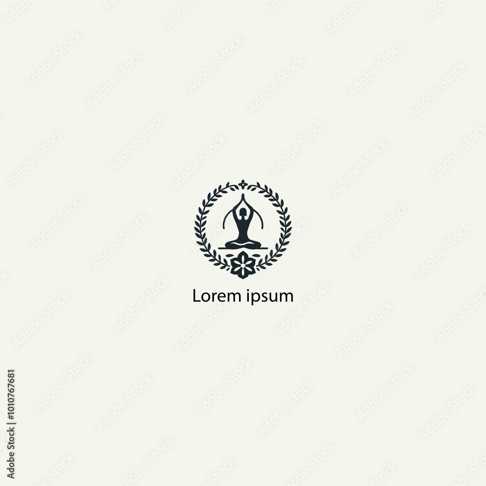 yoga logo with white background yoga logo with white background