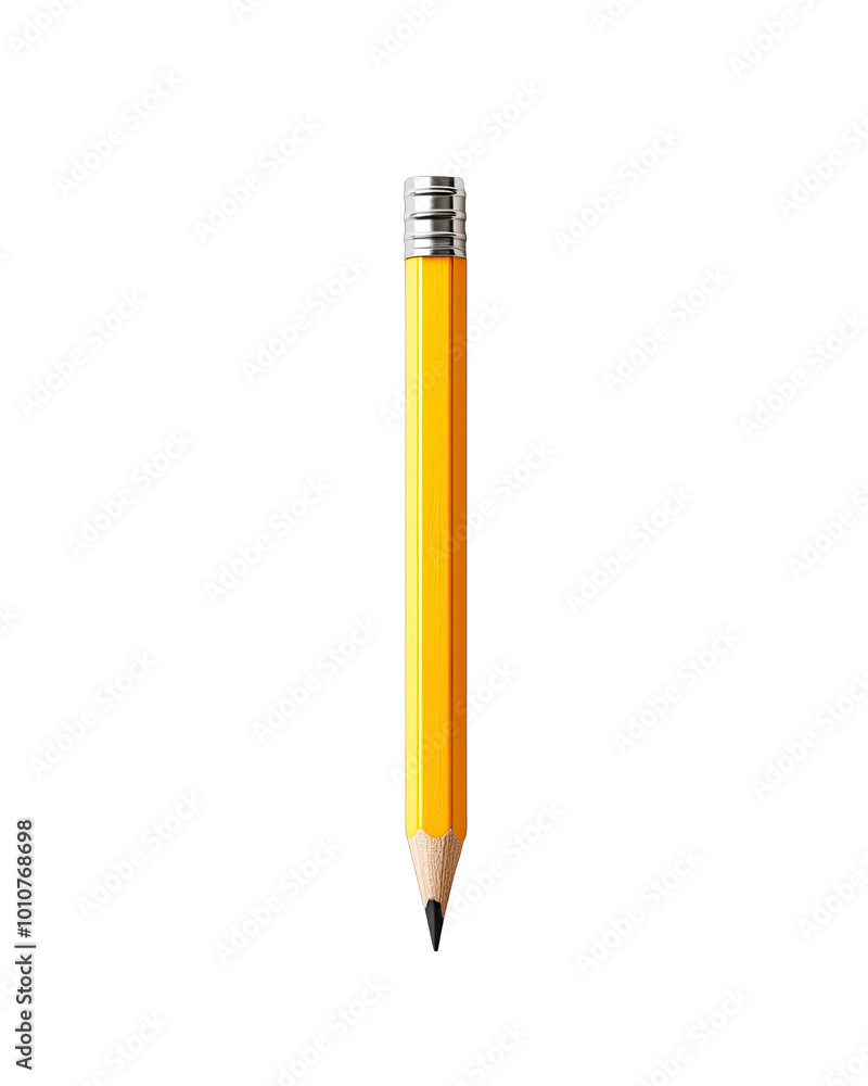 Yellow pencil on a white isolated background. Yellow pencil on a white isolated background.
