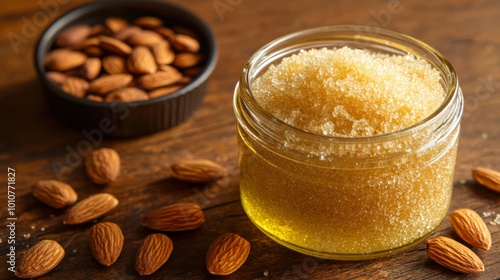 homemade brown sugar and almond oil scrub