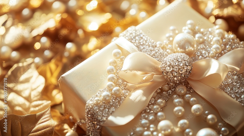 Sparkling and Radiant Holiday Gift Wrapped in Luxurious Pearls Sparkling and Radiant Holiday Gift Wrapped in Luxurious Pearls