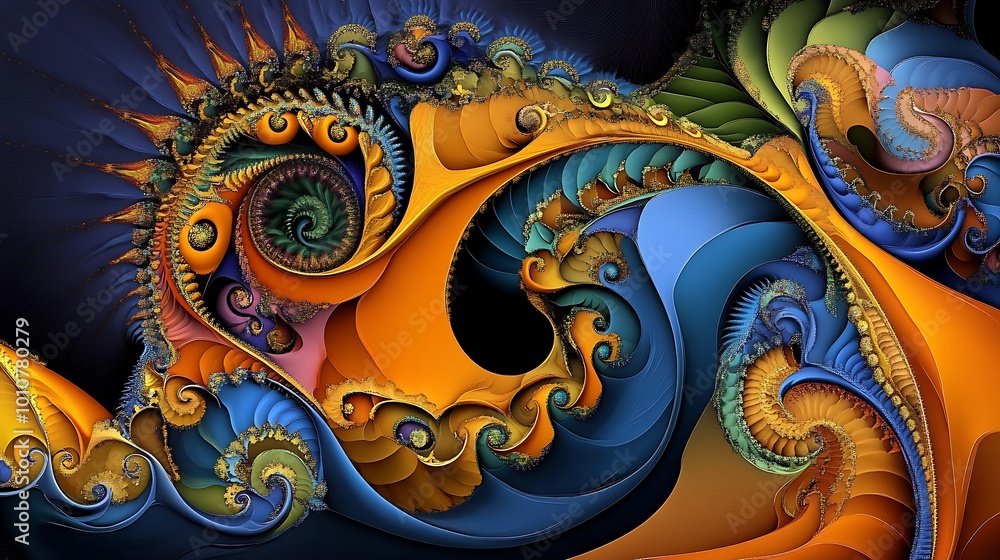 Abstract Fractal Art Swirls of Color and Texture Abstract Fractal Art Swirls of Color and Texture