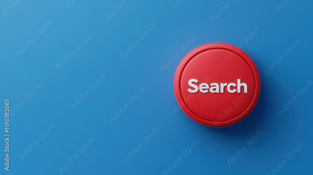 vibrant red search button on blue background, symbolizing digital exploration and inquiry. This captures essence of seeking information and navigating online spaces vibrant red search button on blue background, symbolizing digital exploration and inquiry. This captures essence of seeking information and navigating online spaces