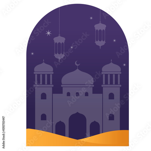 Isra Mi'raj Element Illustration