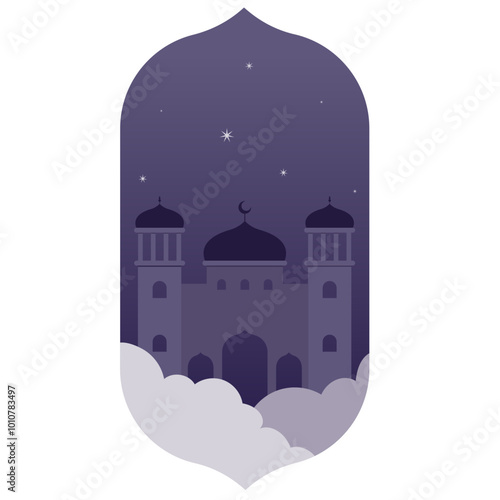 Isra Mi'raj Element Illustration