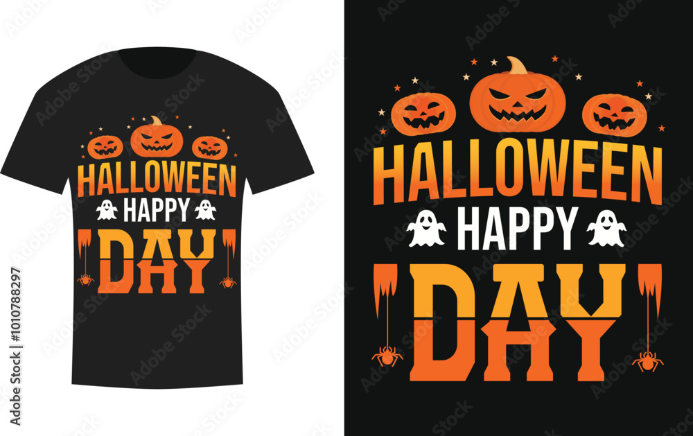 print ready happy halloween t shirt design print ready happy halloween t shirt design