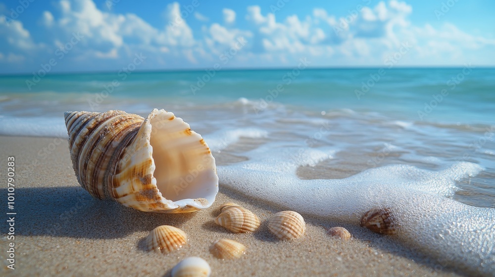 Beachside Serenity with Seashells Beachside Serenity with Seashells