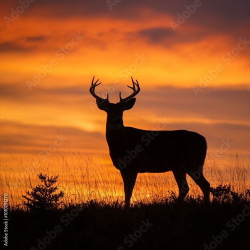 "Fall's Emissary: Silhouette of the Whitetail" 